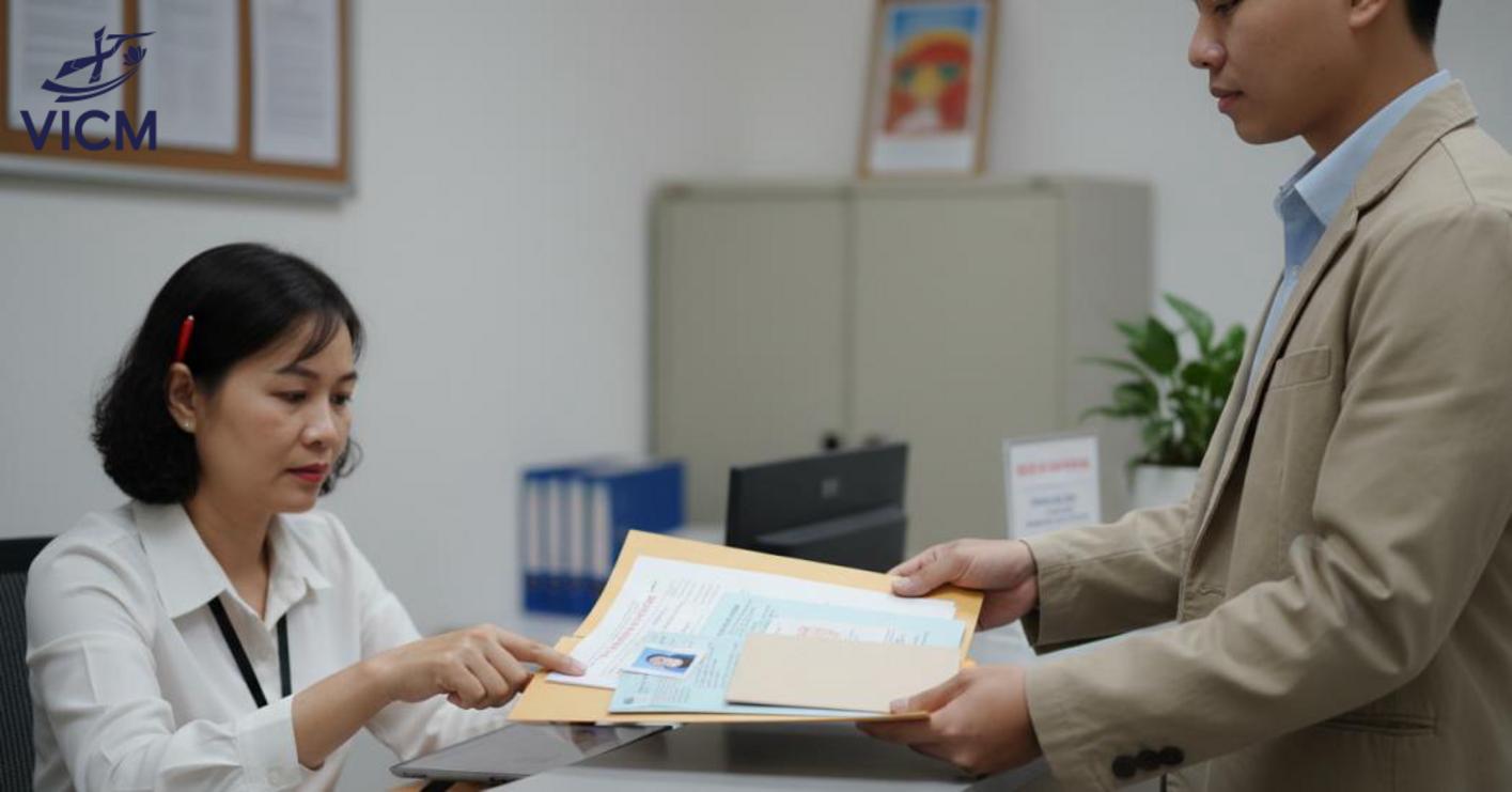 Thủ tục đăng ký XKLĐ Bộ LĐTBXH gồm kiểm tra điều kiện, chuẩn bị hồ sơ, tuyển chọn, học định hướng và theo dõi kết quả.
