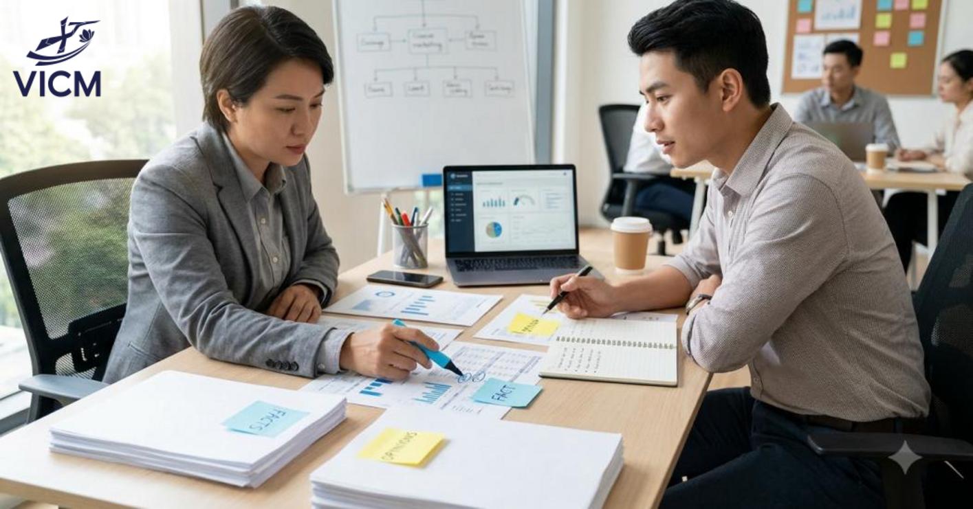 Kỹ năng tư duy logic giúp phân biệt dữ kiện, nhận định và giả định để xử lý công việc khách quan hơn. Kỹ năng tư duy logic giúp phân biệt dữ kiện, nhận định và giả định để xử lý công việc khách quan hơn.