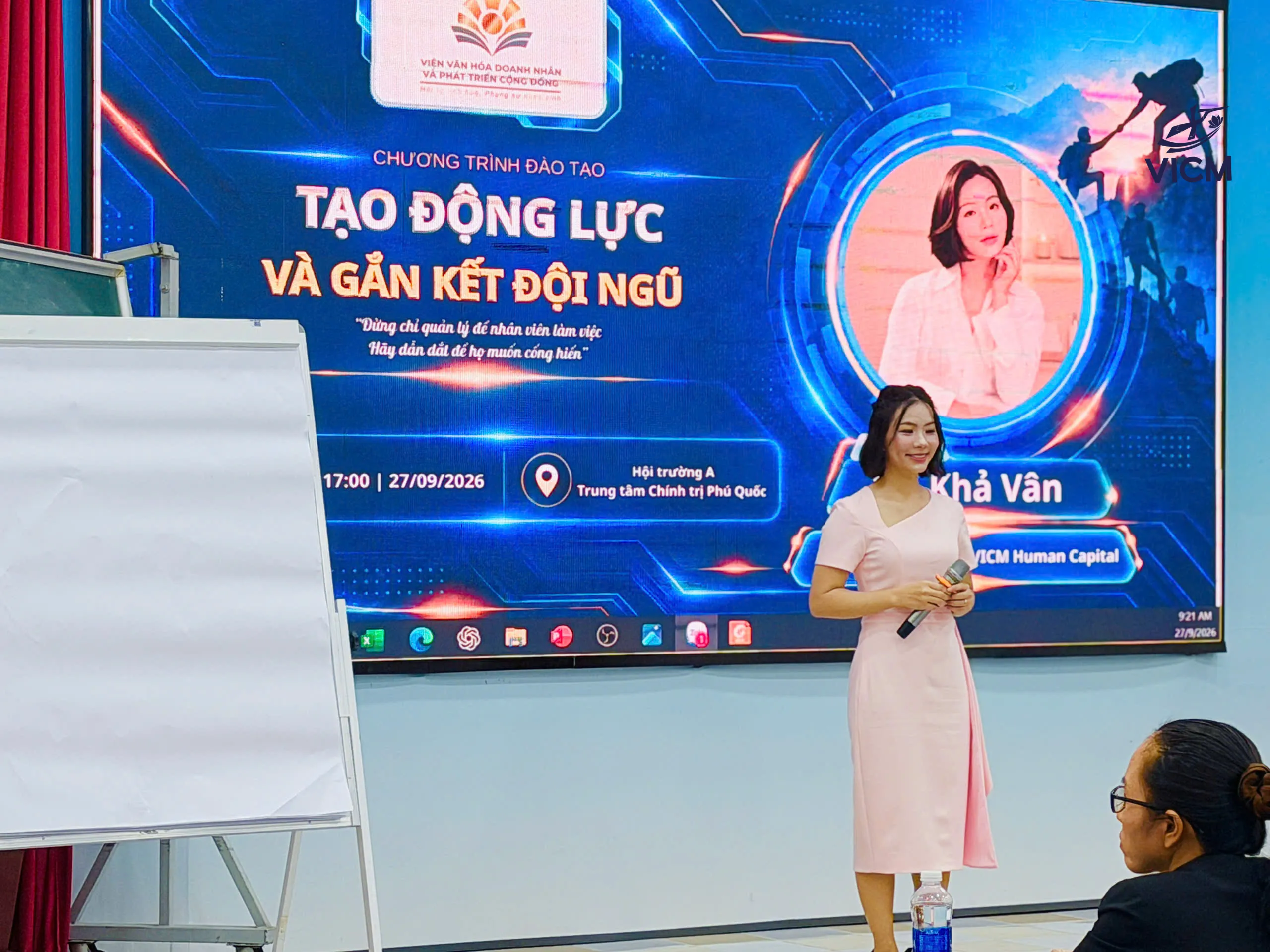 GIÁM ĐỐC VICM KHẢ VÂN ĐỒNG HÀNH CÙNG HAI CHƯƠNG TRÌNH ĐÀO TẠO DOANH NGHIỆP TẠI PHÚ QUỐC